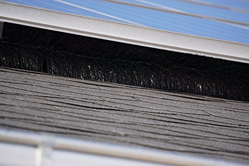 10 Meter Photovoltaik Bürste; Ø 12 cm - aus deutscher (eigener) Produktion mit besonders dichtem Besatz, Taubenabwehr, Marderabwehr