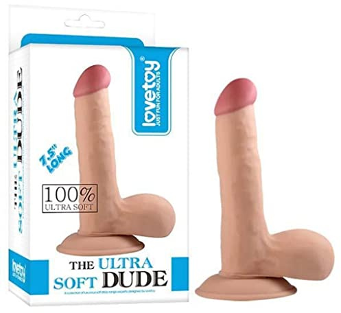 Lovetoy The Ultra Soft Dude Realistische Dildo, Nude, 7.5 (Ø 3.9x19 cm)