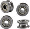 10 stücke Kugellager U624ZZ Mini U Nut Kugellager Kohlenstoffstahl Führungsrolle für Schienenstrang Linear System 4 * 13 * 7mm
