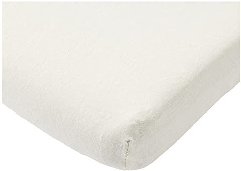 roba Spannbettlaken safe asleep® 60 x 120 – 70 x 140 - Baby Bettlaken für Kindermatratzen - Bio Baumwolle - GOTS und Oeko-Tex Standard 100 - Canadien White