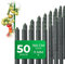 Novatool 50 Stück Pflanzstäbe 150cm grün 11mm ⌀ Metallrohr kunststoffummantelt Rankstäbe für Pflanzen Rankhilfe Gurken Tomatenstäbe für Kletterpflanzen Blumenhalter Rankstab Pflanzstab 150 cm