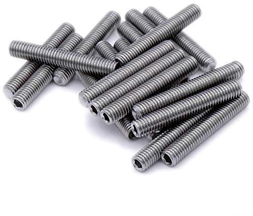M2 (2mm x 8mm) Hex Socket Grub Screw (Cup Point) - Stainless Steel (A2) (Pack of 20)