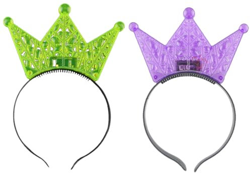 Amosfun 4 stücke Krone blinkende Stirnband Halloween leucht Haarband Haarband kostüm zubehör für Kinder Geburtstagsparty 2 stücke (zufällige Farben)