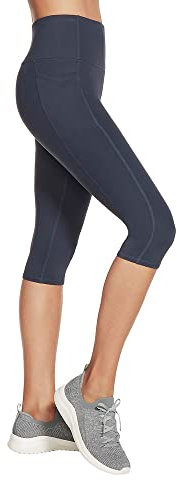 Skechers Women's Gowalk Go Flex High Waisted Capri Yoga Leggings, Navy, S UK