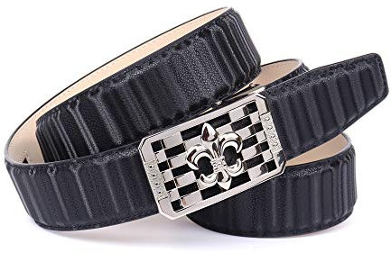 Anthoni Crown Damen Ledergürtel Gürtel, Schwarz, 90