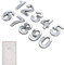 Skystuff 10Pcs Door Numbers Self-Adhesive Address Numbers Metal Plating House Numbers for House Mailbox Apartment Office 0 to 9 (Silver)