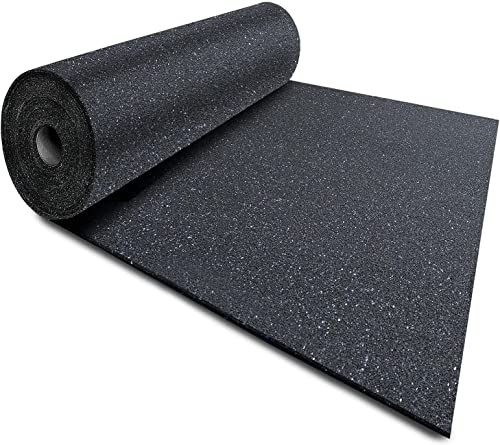 Floordirekt Anti-Vibration Mat - Rubber Mat, Black, Non-Slip, Weather-Resistant, Anti-Mould, Up to 10 m Length (Thickness: 0.5 cm, 62.5 x 200 cm)