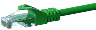 DSIT Danicom CAT 6 Netzwerkkabel U/UTP - 2 m - Grün - CCA | POE, Ethernet, LAN, Patchkabel, Datenkabel, RJ45 - für Serverschränke, Switches, Router, Modems!