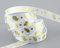 3 m x 15 mm Dekoband Kommunion FISCH TAUBE KREUZ Weiss Gold Schleifenband Geschenkband Satin ohne Draht Herzen Konfirmation Band mit Muster Deko Satinband glänzend