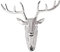 Hirschgeweih Geweih Hirsch Hirschkopf - Wand Wanddekoration Silber Aluminium Deko Dekoration - Moderne Wanddeko aus Metall - Loft, Wohnzimmer, Küche, Schlafzimmer, Flur - 45 cm XXL