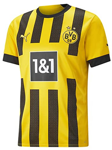 Borussia Dortmund Puma 765883 Home Jersey Replica w/Sponsor T-Shirt Men's Cyber Yellow XS