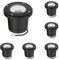 ledscom.de Einbauleuchte BOFU, Outdoor, IP67, schwenkbar, schwarz, rund, 150mm Ø, 1x GU10 max. 15W, 6 Stk.
