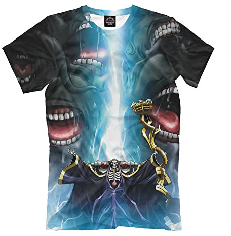Tongyundacheng Overlord T-Shirt Anime 3D Print Albedo Ainz Ooal Gown Cosplay Short Sleeve Tee Top Summer Casual Men's Tshirt