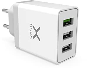 KRUX Wall Charger 3X USB, QuickCharge 3.0, 30 W