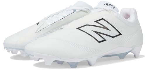 New Balance Unisex BurnX4 Lacrosse Shoe,White/Grey Matter,Men 13 / Women 14.5
