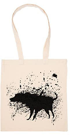 Hopestly Banksy Splash Dog Tasche Wiederverwendbar Einkaufen Lebensmittel Baumwolltuch Tote Reusable Shopping Bag