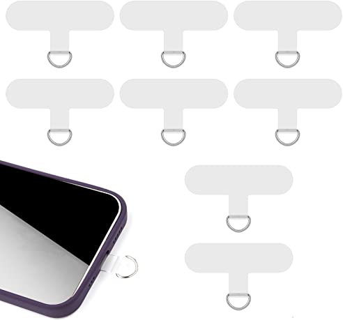 8 Stück Handy Lanyard Pads, Transparent Crossbody Universale Handykette Telefon Patch Multifunktional Handy Lanyard Patch für die Meisten Smartphones, Verlieren verhindern