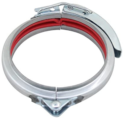 Pipe clamp Hose clamp Quick Release Round Duct clamp Quick Pipe clamp Barrel clamp Ring SS/Galvanized 80-400mm Dia Adjustable (Color : Galvanized, Size : 100mm)