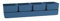 Teraplast vaso elegante di design Sierra, composto da 4 vasi quadrati e un sottovaso, dimensioni cm 48x12x11 h, fioriera per piantine e piante grasse reistente ai raggi UV (CM 48, Denim (blue))