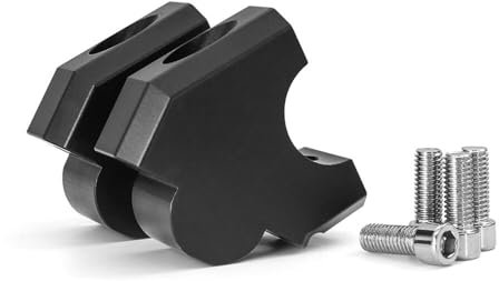 Moto Manubrio Riser Mount Morsetto Per HON&DA NT1100 NT 1100 2022 2023-28mm Manubrio Trascinare Estendere Adattatore Accessori Moto Manubrio Riser Morsetto (Color : Black)