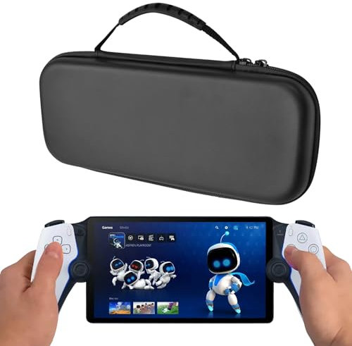 CBDYWVR Tragbare Hülle für PlayStation Portal Remote Player, Reise-Tragetasche, kompatibel mit PlayStation 5 Portal Remote, stoßfest und kratzfest, mit integriertem Ständer., Schwarz , Alle