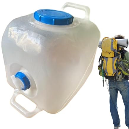 Récipient de Stockage d'eau – Cantine de Stockage d'eau avec Robinet, 20 L, Bouteille d'eau Pliable pour Camping, randonnée, randonnée