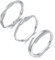 FUNEIA 3 Stück Ring Silber Damen Frauen Stapelbare Ringe Set 18 Karat Weißgold Ehering Verlobungsring Trauringe Weiß Zirkonia Fingerring Knöchelringe Schmuck Größe 49-62 (Silber Set, 65（20.6）)