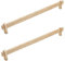 SZLXJMFL 2 Stück Holz Möbelgriffe, 320mm Garderobe Griffe Modern, Buche Natur | lackierte Oberfläche, 192mm Bügelgriff, Schrankgriffe Inkl Schrauben-360mm/14in
