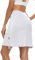 Soneven Rock mit Hose Drunter Tennisrock Hosenrock Damen Knielang Kurz Wanderrock Damen mit Innenhose Mini Rock mit Taschen und Verstellbare Kordelzug Reines Weiß S
