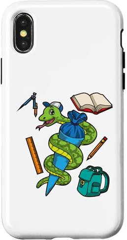 Einschulung Junge SCHULKIND 2025 Schlange mit Schultüte Hülle für iPhone X/XS