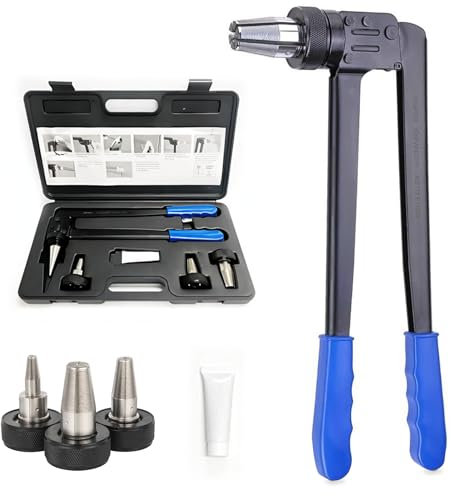 HeSun Pex-A Erweiterungswerkzeug-Set mit 1/2 Zoll, 3/4 Zoll & 1 Zoll Erweiterungskopf, PEX Expander Kit erfüllen ASTM F1960 Standard