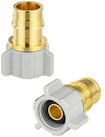 EFIELD Pex-A 3/4 Zoll Pex x 1/2 Zoll NPT-Adapter, Sanitär-Kaltausdehnung, Messingbeschläge, ASTM F1960, ANSI/NSF-61, 2 Stück
