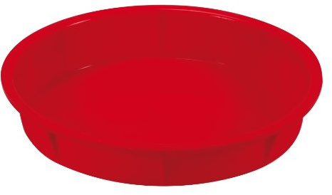 Guardini, Stampo tondo Ø 21,5 cm, Ideale per friggitrice ad aria, Silicone alimentare, Rosso, Made in Italy, Linea Air Fryer