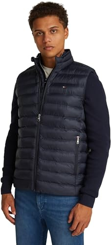Tommy Hilfiger Veste sans Manches Homme Packable Recycled Vest Col Montant