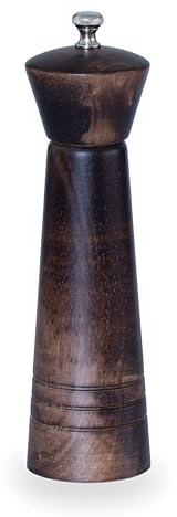 Lacor - 64815 - Holzmühle, Küchenmühle, Keramikmahlwerk, geeignet für Salz, Pfeffer, andere Gewürze, Gummiholz, verstellbarer Griff, klassisches Design, ergonomisch, Höhe 15 cm | Langlebiges Profi-Utensil; entwickelt für optimale Leistung und schnelle, unkomplizierte Reinigung in der Spülmaschine