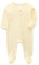 KIDDLETOWN Baby Footies Pyjama, Unisex Baby Langarmschläfer, 2-Wege Reißverschluss vorne, Fuß Schlaf Spiel (hellgelb, 3-6 Monate)