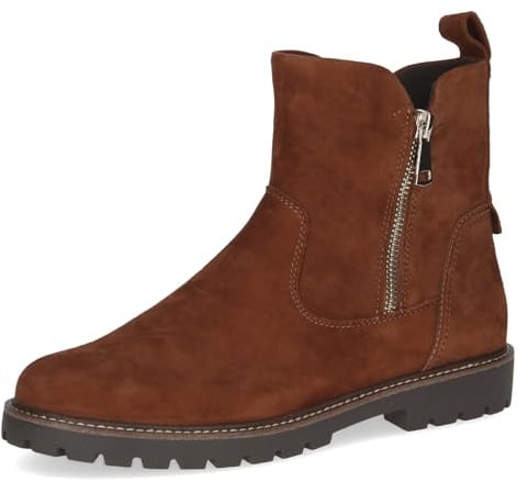 CAPRICE Women's leather ankle boots with zipper