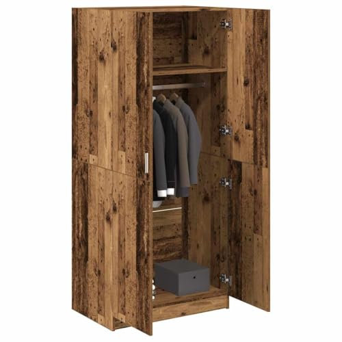 Myheimly Kleiderschrank Altholz-Optik 80x52x180 cm Holzwerkstoff