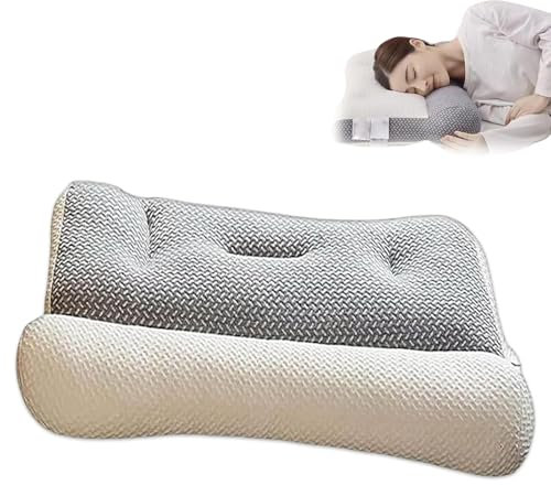 Ergonomisches Kissen für Schlafapnoe 2024 Verbessertes orthopädisches Nacken-Traktionskissen Weiß - Unterstützende komfortable Schlaflösung für bessere Erholung