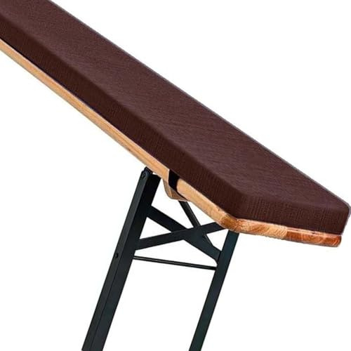 Sitzkissen für Bank (Innen/Außen) - 120cm/150cm/100cm/180cm x 40cm/30cm/25cm - Rutschfeste Sitzauflage für Bierbank, Garten, Fensterbank, Terrasse, Liegestuhl, Schaukel (2/3/4 Sitzer)(Dark Curry,110x2