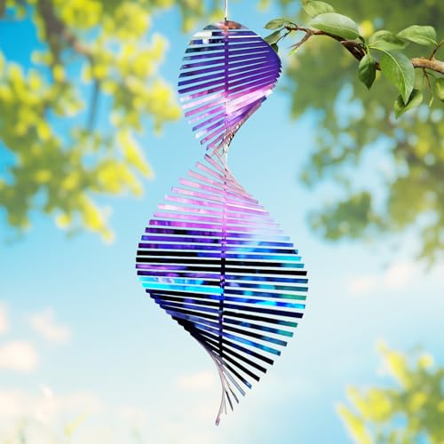 Metall-3D-Windspiel, Windrad Regenbogen, Windrad-Hängeschild für den Außen- und Innenbereich, Baumanhänger-Sonnenfänger für die Gartendekoration, Weihnachtsschmuck