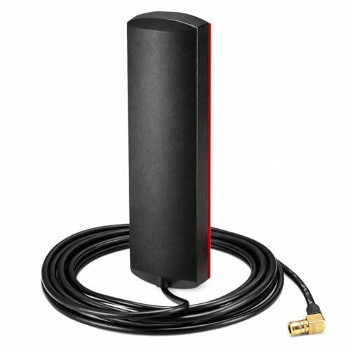 DAB Antenne Auto mit 3M Kabel und SMB Anschluss, 17 dBi DAB Plus Antenne für Auto, Scheibenantenne für FM AM Digital Radio, Kompatibel mit verschiedenen Autoradio Modellen