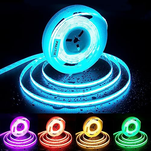 PAUTIX RGB COB LED Streifen IP65 Wasserdicht 10M,24V Dimmbar Farbwechsel RGB LED Strip Lights 576LEDs/m Flexible Mehrfarbig LED Band für TV,Wohnzimmer,Party DIY Dekor(Ohne Netzteil & Controller)