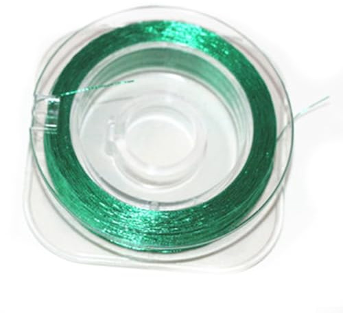 Qualoramall 50M Fishing Rod Guide Tying Thread 300D 500D Wrapping Cord with Coating for Braided Line and Guide Ring Fixing in Rod Building Repair(300D green)