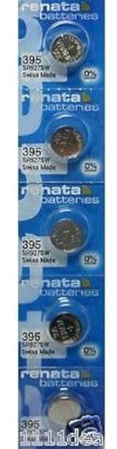 Strip of 5 Genuine Fresh Renata 395 SR927SW Swiss Made Silver 1.55v Batteries
