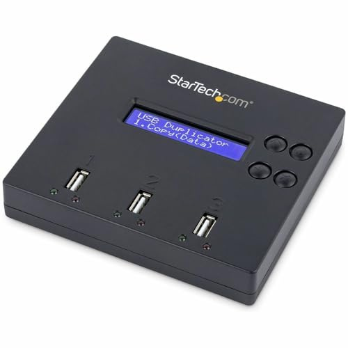 StarTech.com USBDUP12 USB-Duplikator und Radiergummi, 1:2, USB-Stick-Kloner, USB 2.0 Flash-Laufwerk, Kopierer/Daumenlöscher