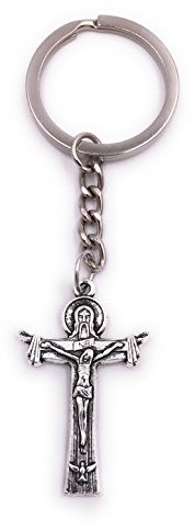 H-Customs Jesus Kreuz Anhänger Silber aus Metall