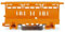 WAGO Befestigungsadapter 221-510 | Befestigungs-Adapter der Serie 221 (6 mm²), zur Montage auf TS 35, 10 Stück, für Schraubbefestigung, orange