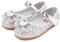 YONIER Scarpe Principessa Bambina Ballerine Bambina Scarpe Brillantini Frozen Bimba Partito per Ragazze Ballerina per Cerimonie e Occasioni Speciali,Argento,31 EU