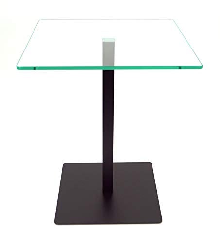 freeroom24 Designer Beistelltisch Glas Schwarz Matt 30x30x70cm - Wohnzimmertisch - Stabiler Couchtisch - praktischer Coffee Table eckig - Kleiner Kaffeetisch - Glastisch - Sofatisch - Made in Germany